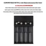[USA Direct] X4 4-Slot Universal Rechargeable Li-ion Battery Charger Intellegent Flashlight Charger 4 Slots For Li-ion 18650 21700 26650 AA AAA Batteries Cell