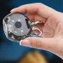 Portable Mini Keychain Flashlight Type-C Charging Highlight Whistle Light Cap Clip Lamp