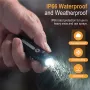 LED Mini Waterproof USB-C Rechargeable Flashlight with Clip & Magnetic Metal Conveniently Flashlight Suitable for Hiking Camping