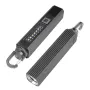 LED Compact Torch Power Display 1200LM Super Bright Flashlight 10 Light Modes Multi Light Source for Outdoor Fishing Emergency