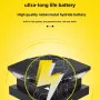 LED Solar Post Light 3000K+6000K Outdoor Transparent Garden Fence Villa Gate Post Lamp Courtyard Wall Lace Column Lamp IP65 Waterproof