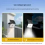 Foldable Solar Motion Sensor Wall Light Outdoor Yard Garden Lamp 3 Modes LED Floodlight Induction Compact Outdoor Security Lamp