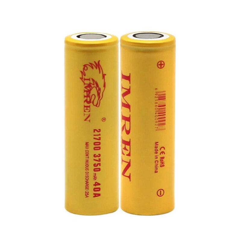 [USA Direct] 200Pcs IMREN 40A High Power 20700 Battery 3750mah 3.7V Rechargeable Lithium-ion Cells Flashlights RC Toys Home Tools Batteries