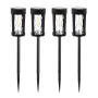 4Pack LED Solar Lawn Light 2300K Warm Light Outdoor Waterproof Garden Night Light Courtyard Decoration Landscape Pathway Lighting