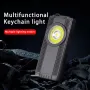 LED Keychain Light Mini COB Flashlight Rechargeable with Magnetic Tail Lantern Camping Portable Emergency Torch