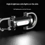 Multifunctional Mini LED Keychain Flashlight with UV Light USB Rechargeable Waterproof LED Keyring Practical Inspection Work Light Outdoor Activities Key Chain Light