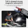 Digital Power Display LED Keychain Light Portable Super Bright Magnetic Work Lamp Type-C USB Rechargeable Emergency Mini Torch
