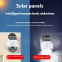 Solar Powered LED Wall Light Outdoor Security Lamp with Motion Sensor & Camera-Style Design Waterproof for Garden Patio & Yard Lighting