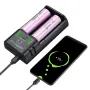 Astrolux® MC02 2 in1 USB Charging Mini Battery Charger Portable Mobile Phone Power Bank Current Optional Charger For 18650 21700 26650 Li-ion Battery