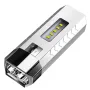2*LED+5*COB Three Light Sources Flashlight 18650 USB Rechargeable Portable Waterproof Led Torch With Power Bank Function