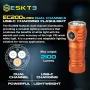 SKILHUNT EC200S-Mini XP-G4 + NiCHIA 519A 6500K + 3000K 2100+570 Lumens Dual Channel USB-C Rechargeable Powerful EDC Flashlight High CRI Warm White Light IPX8 Waterproof
