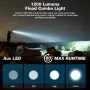 Astrolux® WP5 1350M Long Distance Throwing LEP Flashlight 3in1 with 1200LM LED Flood Light & Red Blue AUX Light EDC Strong Spotlight Waterproof Search Torch With Type-C Charging 21700 Li-ion Battery