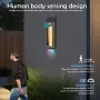 Elfeland LED Motion Sensor Solar Wall Light Waterproof Dual White & RGB Wash 400lm Front Door Decoration Solar Lamp