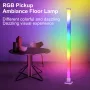 LIXINCORDA 1.2m Smart RGB Ambient Floor Lamp Rhythm Pickup WiFi & Bluetooth Remote Control LED Floor Lamp