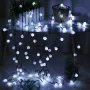 9.5m USB+Solar Powered 50 LED String Light Outdoor Garden Path Yard Waterproof Decor Lamp