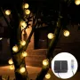 9.5m USB+Solar Powered 50 LED String Light Outdoor Garden Path Yard Waterproof Decor Lamp