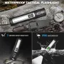 BIKIGHT Rechargeable Flashlights Super Bright Small Pocket Magnetic Flashlight, 8 Modes LED Tactical Flash Light, Dual Button Powerful Flashlight for Camping