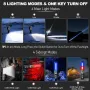 BIKIGHT Rechargeable Flashlights Super Bright Small Pocket Magnetic Flashlight, 8 Modes LED Tactical Flash Light, Dual Button Powerful Flashlight for Camping