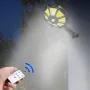 168COB Solar Motion Sensor Wall Light with 360° Rotation Remote Control IP65 Waterproof Outdoor Security Floodlight