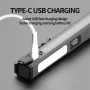 W08 Portable LED Medical Handy Pen Light 6 Modes Pocket Penlight Cordless Rechargeable Magnetic Work Lamp for Doctor Nurse Diagnosis Outdoor LED Flashlight Torch