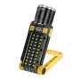USB Rechargeable Dual Light Powerful LED Flashlight Zoomable Torch with Magnetic Bracket Outdoor Waterproof Camping Fishing Lantern