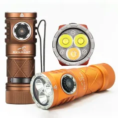 SKILHUNT EC200S-Mini XP-G4 + NiCHIA 519A 6500K + 3000K 2100+570 Lumens Dual Channel USB-C Rechargeable Powerful EDC Flashlight High CRI Warm White Light IPX8 Waterproof