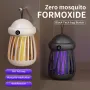 USB Rechargeable Mini UV Mosquito Killer Lamp 360° Coverage 3000V Electric Grid Dual UV & Night Light Modes Portable Indoor/Outdoor Zapper