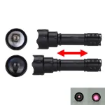 T20 LED Tactical Flashlight Infrared IR 850nm/940nm Night Vision Zoomable Torch with 18650 Battery IPX6 Waterproof Lantern