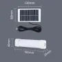 LED Güneş Enerjili Acil Durum El Feneri Kancalı Asılı Taşınabilir Fener Kısılabilir Çok İşlevli Tip-C Şarj Açık Hava Ekipmanları için