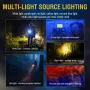 BORUiT V5 Mini LED EDC Flashlight TYPE-C Rechargeable Lamp Waterproof With Magnet UV Light Pocket Tiki Fishing Camping Lantern