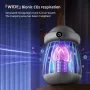 USB Rechargeable Mini UV Mosquito Killer Lamp 360° Coverage 3000V Electric Grid Dual UV & Night Light Modes Portable Indoor/Outdoor Zapper