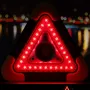 LED Triangle Warning Sign Night Light Warning Lamp Work Light Solar Powered Triangle Warning Sign Lamp With 4 Light Modes