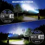 BIKIGHT Rechargeable Flashlights Super Bright Small Pocket Magnetic Flashlight, 8 Modes LED Tactical Flash Light, Dual Button Powerful Flashlight for Camping