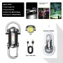 Multifunctional Mini LED Keychain Flashlight with UV Light USB Rechargeable Waterproof LED Keyring Practical Inspection Work Light Outdoor Activities Key Chain Light