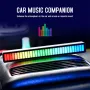 CROSIKO LED Sound Control Pickup Rhythm Ambient Light Strip Colorful LED Rechargeable Battery Car Computer Audio Music DJ Atmosphere Lamp