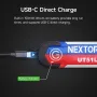 NEXTORCH UT21L Red Blue Flashing Warning Flap Bracelet All Round Warning Flashlight USB Rechargeable 5 Lighting Modes For Running Camping