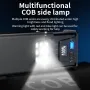 Digital Power Display LED Keychain Light Portable Super Bright Magnetic Work Lamp Type-C USB Rechargeable Emergency Mini Torch