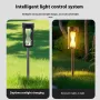 4Pack LED Solar Lawn Light 2300K Warm Light Outdoor Waterproof Garden Night Light Courtyard Decoration Landscape Pathway Lighting