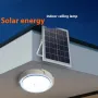 50W Solar Ceiling Light Home Indoor Lighting Living Room Outdoor Super Bright LED Hanging Light Remote Control Outdoor Garden Lamp