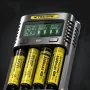 NITECORE UMS4 USB Battery Charger LCD Screen Smart Charging For 26650 18650 21700 UMS2 16340 18350