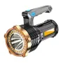 800LM LED+COB ハンドヘルド懐中電灯 Type-C USB充電式 トリプル光源 LEDサーチライト 防水投光器 強力スポットライト