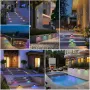 4PCS সোলার ডেক লাইট LED ওয়াটারপ্রুফ আউটডোর সোলার চালিত LED স্টেপ লাইট ডেক সিঁড়ি প্যাটিও পাথ ইয়ার্ড গার্ডেন ডেকোরের জন্য