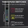 Bikight 4 LED-lichtbronnen, penvormige zaklamp, 365 nm + 395 nm + geel + wit, USB oplaadbaar, geld, huisdierurine, erts, kat, fluorescerende marker, controle, UV-licht, kampeerlamp, inspectielamp