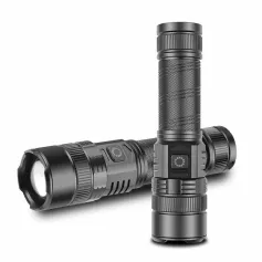 P70 Powerful Extremely Bright 3 Modes + Zomable LED Flashlight USB Rechargeable LED Torch Lantern 26650 Battery Best for Camping Emergency Light
