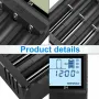 [USA Direct] D4-4 Slot with LCD Screen Universal Rechargeable Battery QC Charger For Li-ion 18650 21700 26650 AA AAA Batteries Cell Flashlight RC Toys Home Tools Battery