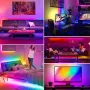 Kit Jalur LED RGB 5050 Kawalan Jauh Bluetooth 5V 30 LED/m Pelekat Lampu Jalur Boleh Potong Fleksibel IP20 untuk Hiasan Rumah 1m 2m 5m 10m