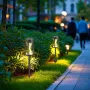 4Pack LED Solar Lawn Light 2300K Warm Light Outdoor Waterproof Garden Night Light Courtyard Decoration Landscape Pathway Lighting