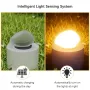 Elfeland Cobblestone Shaped Solar Stone Lamp Auto on/Off Waterproof Outdoor Pebble Lamp Solar Powered Decorative LED Solar Light Garden