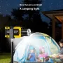 USB Rechargeable Dual Light Powerful LED Flashlight Zoomable Torch with Magnetic Bracket Outdoor Waterproof Camping Fishing Lantern