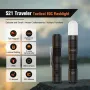 TUNENGE S21 880LM 200M Mini Clip Flashlight with Battery & Diffuser Magenetic Tail Rechargeable Tacitical Switch Pen-shape LED Torch 14500/AA Battery EDC Flashlight for Hiking Camping Outdoor Emergency